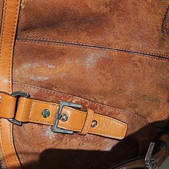 RARE Vintage Michael Kors Milo distressed leather satchel/crossbody - Picture 11 of 16